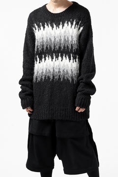 画像をギャラリービューアに読み込む, thomkrom JACQUARD KNIT PULLOVER / ALPACA WOOL (BLACK)