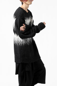 画像をギャラリービューアに読み込む, thomkrom JACQUARD KNIT PULLOVER / ALPACA WOOL (BLACK)