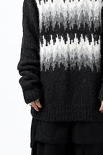 画像をギャラリービューアに読み込む, thomkrom JACQUARD KNIT PULLOVER / ALPACA WOOL (BLACK)