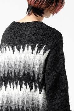 画像をギャラリービューアに読み込む, thomkrom JACQUARD KNIT PULLOVER / ALPACA WOOL (BLACK)