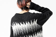 画像をギャラリービューアに読み込む, thomkrom JACQUARD KNIT PULLOVER / ALPACA WOOL (BLACK)
