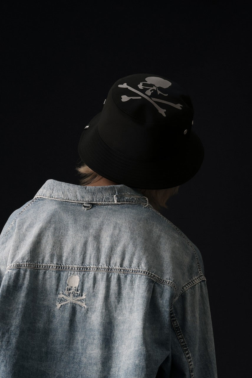 Load image into Gallery viewer, mastermind JAPAN REFLECTIVE SKULL BUCKET HAT (BLACK)
