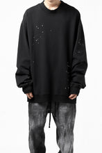画像をギャラリービューアに読み込む, thomkrom PULLOVER TOPS SCATTER PAINT / FRENCH TERRY ORGANIC (BLACK T108)