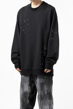 画像をギャラリービューアに読み込む, thomkrom PULLOVER TOPS SCATTER PAINT / FRENCH TERRY ORGANIC (BLACK T108)