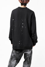 画像をギャラリービューアに読み込む, thomkrom PULLOVER TOPS SCATTER PAINT / FRENCH TERRY ORGANIC (BLACK T108)