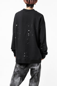 画像をギャラリービューアに読み込む, thomkrom PULLOVER TOPS SCATTER PAINT / FRENCH TERRY ORGANIC (BLACK T108)