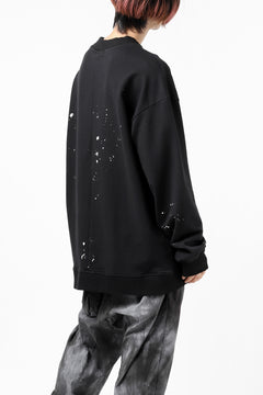 画像をギャラリービューアに読み込む, thomkrom PULLOVER TOPS SCATTER PAINT / FRENCH TERRY ORGANIC (BLACK T108)