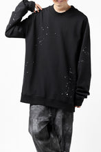 画像をギャラリービューアに読み込む, thomkrom PULLOVER TOPS SCATTER PAINT / FRENCH TERRY ORGANIC (BLACK T108)