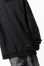 画像をギャラリービューアに読み込む, thomkrom PULLOVER TOPS SCATTER PAINT / FRENCH TERRY ORGANIC (BLACK T108)