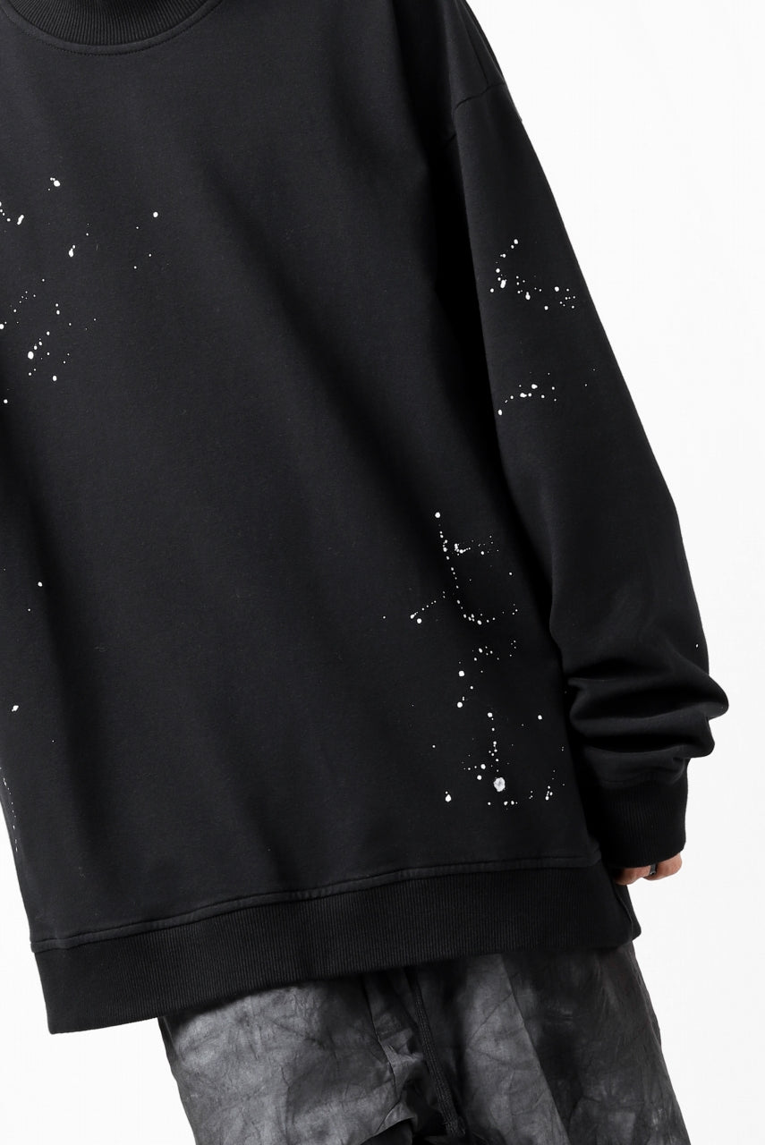 画像をギャラリービューアに読み込む, thomkrom PULLOVER TOPS SCATTER PAINT / FRENCH TERRY ORGANIC (BLACK T108)