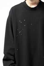 画像をギャラリービューアに読み込む, thomkrom PULLOVER TOPS SCATTER PAINT / FRENCH TERRY ORGANIC (BLACK T108)