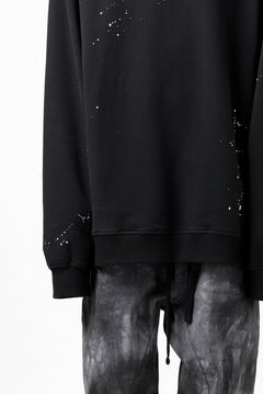 画像をギャラリービューアに読み込む, thomkrom PULLOVER TOPS SCATTER PAINT / FRENCH TERRY ORGANIC (BLACK T108)
