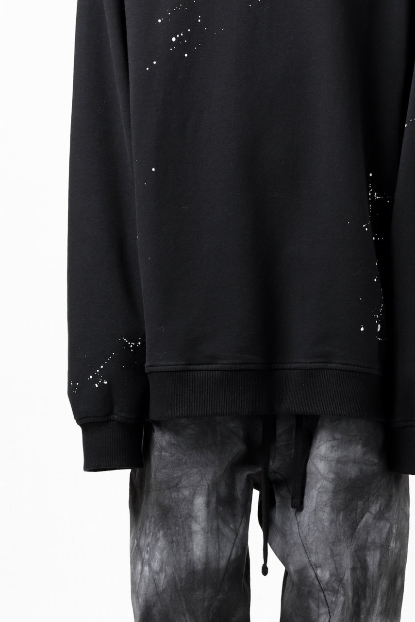 画像をギャラリービューアに読み込む, thomkrom PULLOVER TOPS SCATTER PAINT / FRENCH TERRY ORGANIC (BLACK T108)