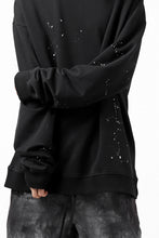 画像をギャラリービューアに読み込む, thomkrom PULLOVER TOPS SCATTER PAINT / FRENCH TERRY ORGANIC (BLACK T108)