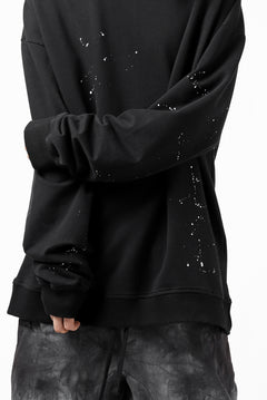 画像をギャラリービューアに読み込む, thomkrom PULLOVER TOPS SCATTER PAINT / FRENCH TERRY ORGANIC (BLACK T108)