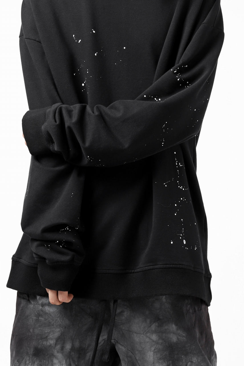 画像をギャラリービューアに読み込む, thomkrom PULLOVER TOPS SCATTER PAINT / FRENCH TERRY ORGANIC (BLACK T108)