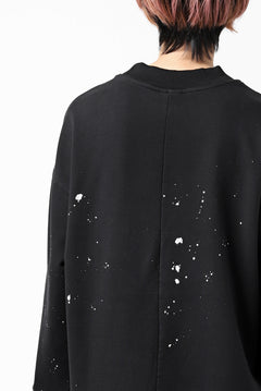 画像をギャラリービューアに読み込む, thomkrom PULLOVER TOPS SCATTER PAINT / FRENCH TERRY ORGANIC (BLACK T108)