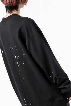 画像をギャラリービューアに読み込む, thomkrom PULLOVER TOPS SCATTER PAINT / FRENCH TERRY ORGANIC (BLACK T108)