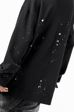 画像をギャラリービューアに読み込む, thomkrom PULLOVER TOPS SCATTER PAINT / FRENCH TERRY ORGANIC (BLACK T108)