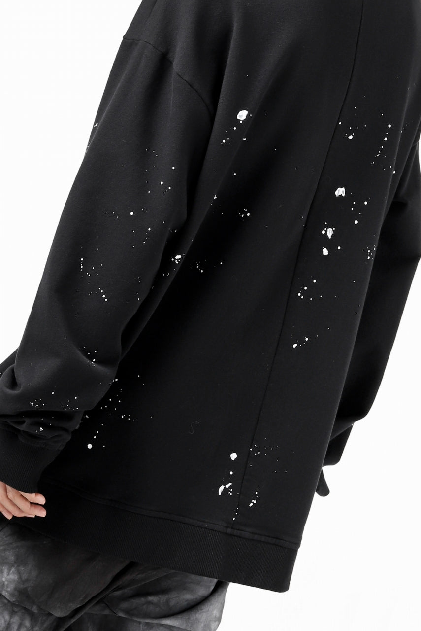 画像をギャラリービューアに読み込む, thomkrom PULLOVER TOPS SCATTER PAINT / FRENCH TERRY ORGANIC (BLACK T108)