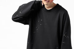 画像をギャラリービューアに読み込む, thomkrom PULLOVER TOPS SCATTER PAINT / FRENCH TERRY ORGANIC (BLACK T108)