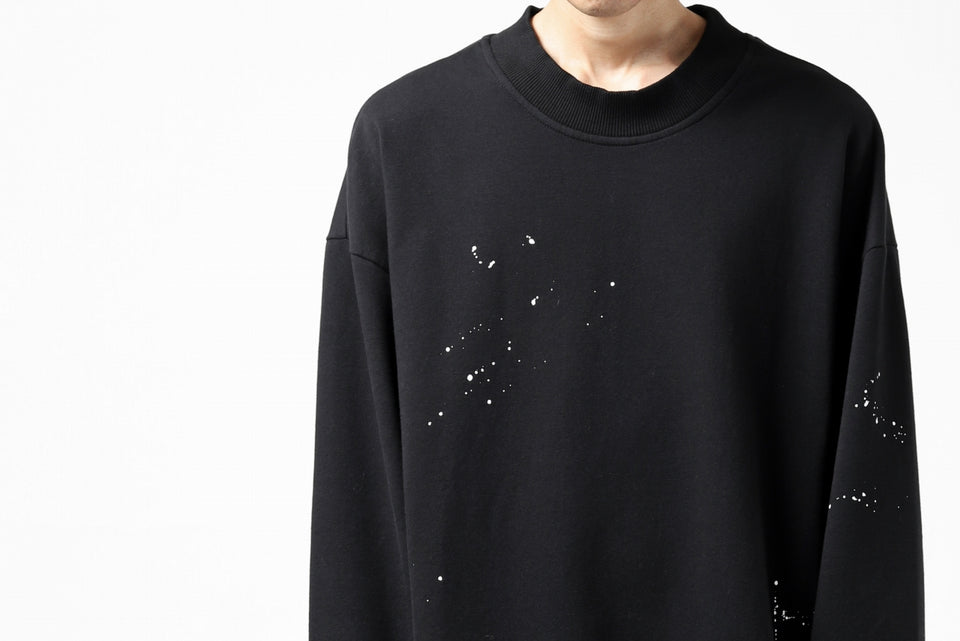 画像をギャラリービューアに読み込む, thomkrom PULLOVER TOPS SCATTER PAINT / FRENCH TERRY ORGANIC (BLACK T108)