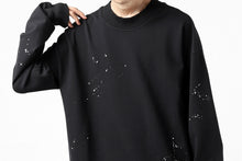 画像をギャラリービューアに読み込む, thomkrom PULLOVER TOPS SCATTER PAINT / FRENCH TERRY ORGANIC (BLACK T108)