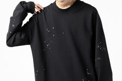 画像をギャラリービューアに読み込む, thomkrom PULLOVER TOPS SCATTER PAINT / FRENCH TERRY ORGANIC (BLACK T108)