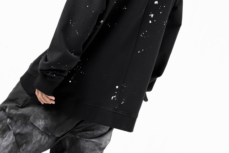 画像をギャラリービューアに読み込む, thomkrom PULLOVER TOPS SCATTER PAINT / FRENCH TERRY ORGANIC (BLACK T108)