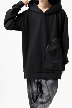 画像をギャラリービューアに読み込む, thomkrom SWEATSHIRT HOODIE-DUAL / FRENCH TERRY ORGANIC (BLACK)