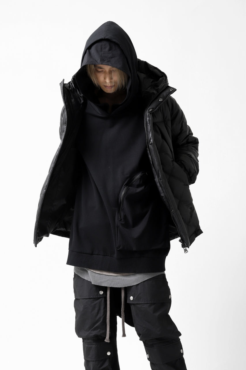 画像をギャラリービューアに読み込む, thomkrom SWEATSHIRT HOODIE-DUAL / FRENCH TERRY ORGANIC (BLACK)