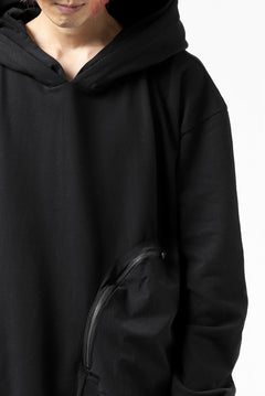 画像をギャラリービューアに読み込む, thomkrom SWEATSHIRT HOODIE-DUAL / FRENCH TERRY ORGANIC (BLACK)