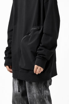 画像をギャラリービューアに読み込む, thomkrom SWEATSHIRT HOODIE-DUAL / FRENCH TERRY ORGANIC (BLACK)