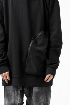 画像をギャラリービューアに読み込む, thomkrom SWEATSHIRT HOODIE-DUAL / FRENCH TERRY ORGANIC (BLACK)