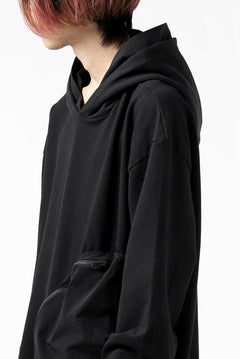 画像をギャラリービューアに読み込む, thomkrom SWEATSHIRT HOODIE-DUAL / FRENCH TERRY ORGANIC (BLACK)
