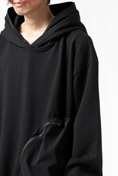 画像をギャラリービューアに読み込む, thomkrom SWEATSHIRT HOODIE-DUAL / FRENCH TERRY ORGANIC (BLACK)