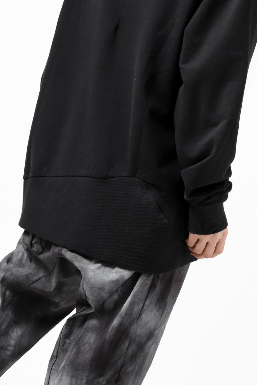 画像をギャラリービューアに読み込む, thomkrom SWEATSHIRT HOODIE-DUAL / FRENCH TERRY ORGANIC (BLACK)