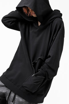 画像をギャラリービューアに読み込む, thomkrom SWEATSHIRT HOODIE-DUAL / FRENCH TERRY ORGANIC (BLACK)
