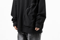画像をギャラリービューアに読み込む, thomkrom SWEATSHIRT HOODIE-DUAL / FRENCH TERRY ORGANIC (BLACK)