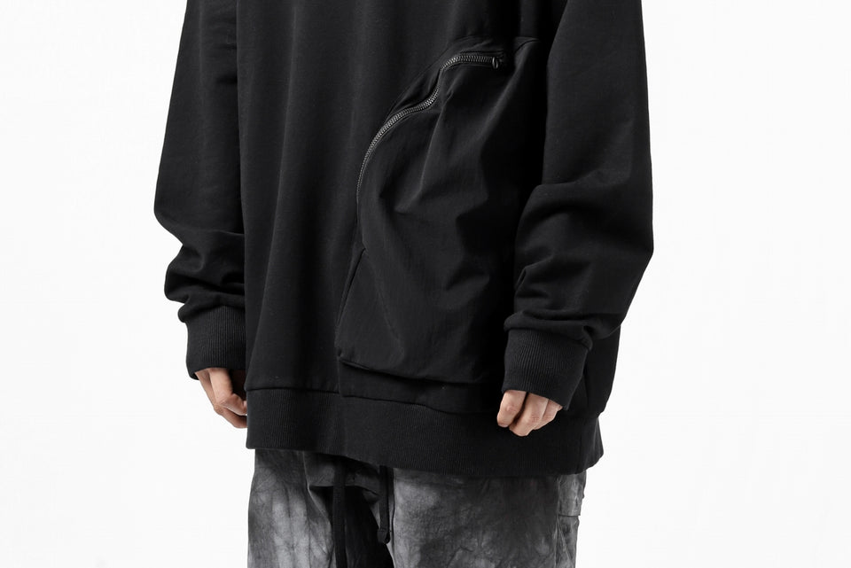画像をギャラリービューアに読み込む, thomkrom SWEATSHIRT HOODIE-DUAL / FRENCH TERRY ORGANIC (BLACK)