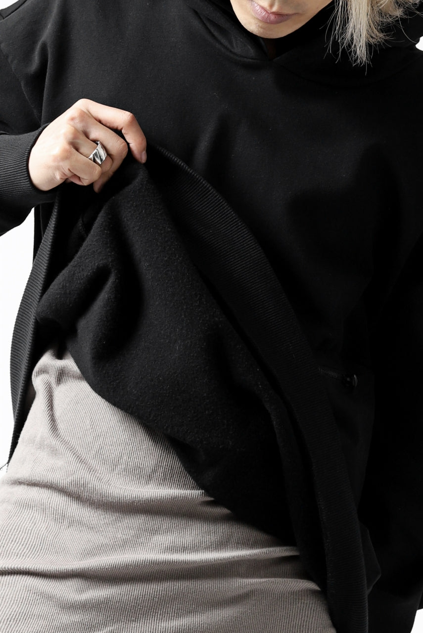 画像をギャラリービューアに読み込む, thomkrom SWEATSHIRT HOODIE-DUAL / FRENCH TERRY ORGANIC (BLACK)