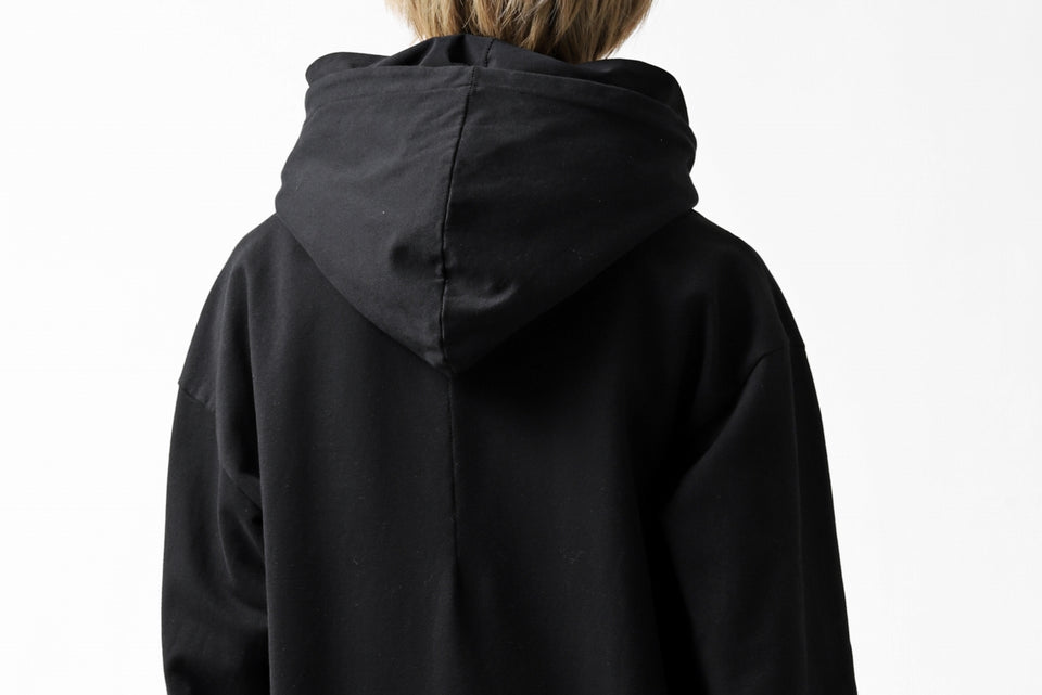 画像をギャラリービューアに読み込む, thomkrom SWEATSHIRT HOODIE-DUAL / FRENCH TERRY ORGANIC (BLACK)
