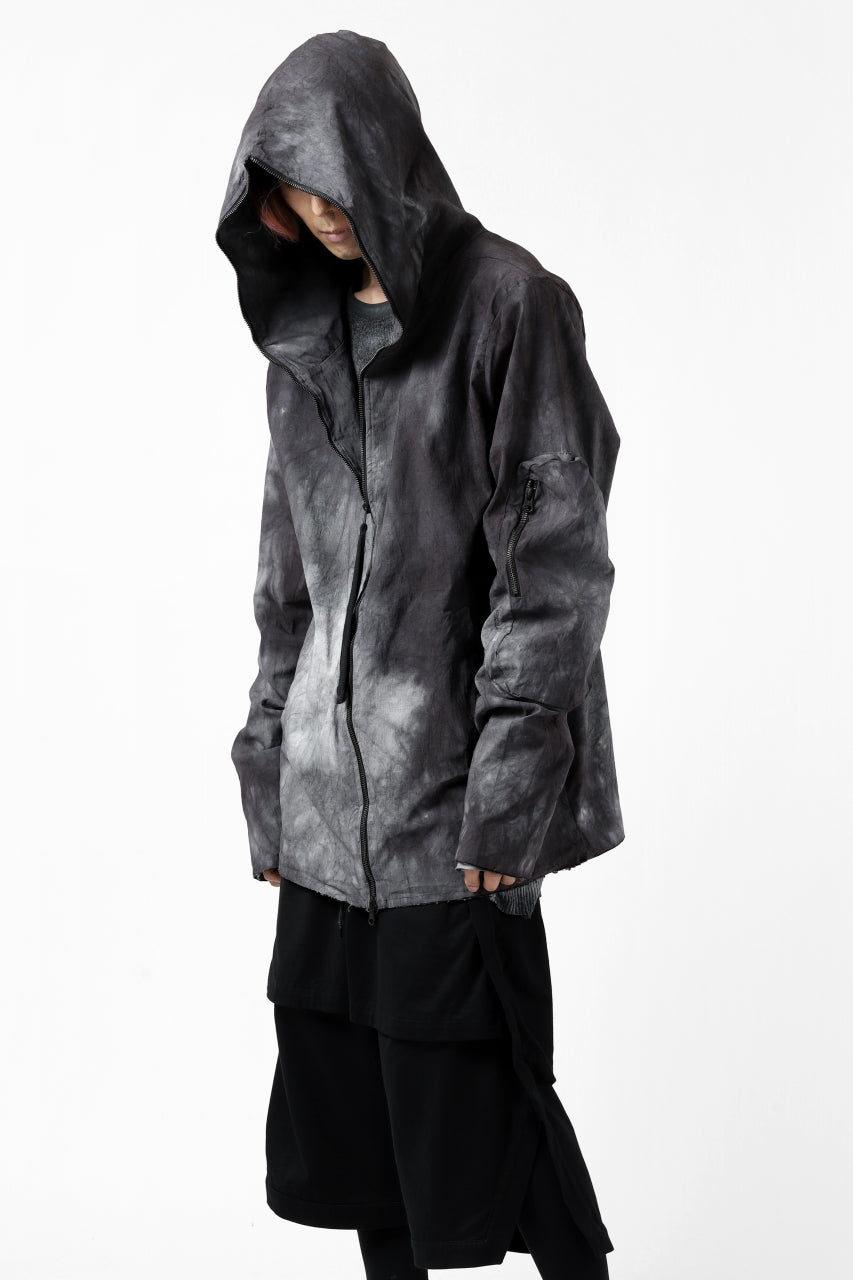 画像をギャラリービューアに読み込む, thomkrom HOODIE ZIP JACKET BACK POCKET DETAIL / DYEING WOVEN ELASTIC (MARBLE T109)