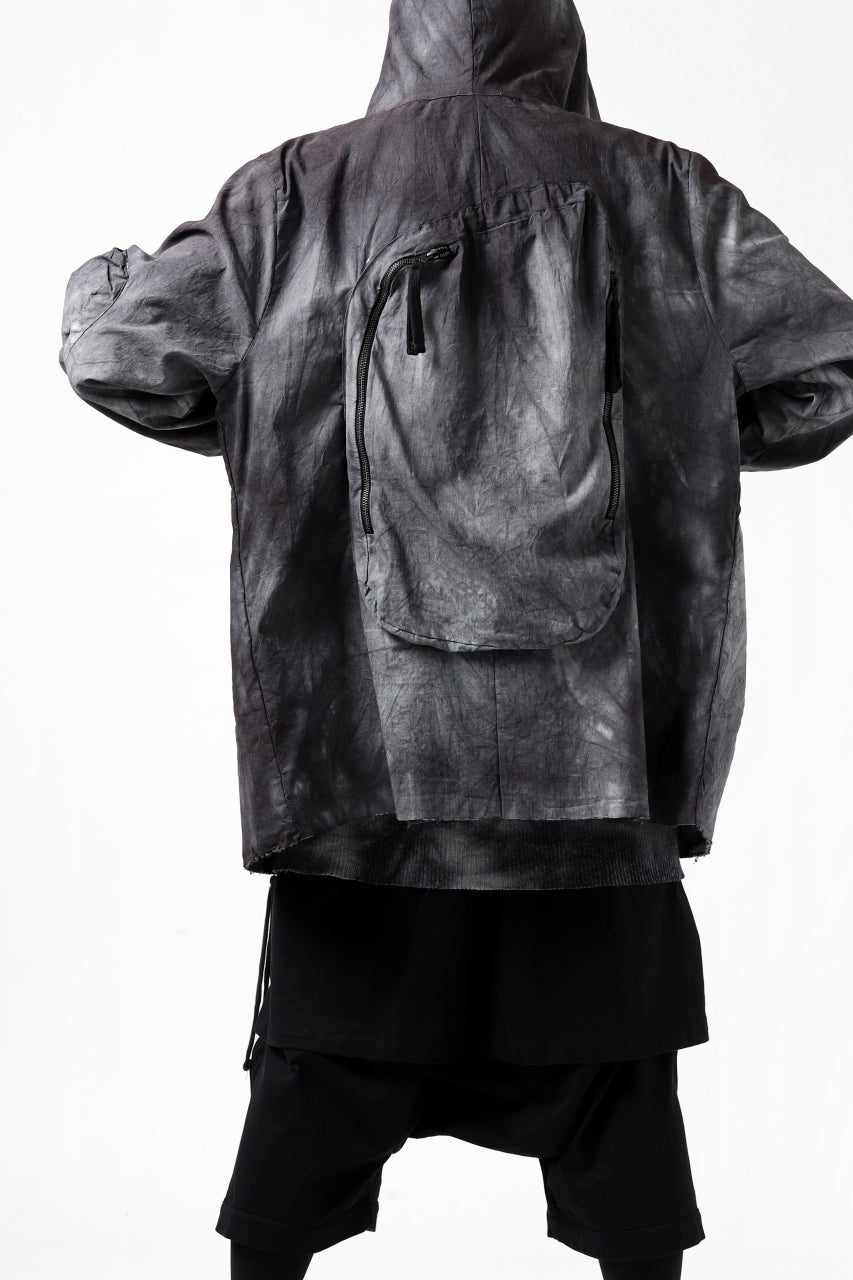 画像をギャラリービューアに読み込む, thomkrom HOODIE ZIP JACKET BACK POCKET DETAIL / DYEING WOVEN ELASTIC (MARBLE T109)