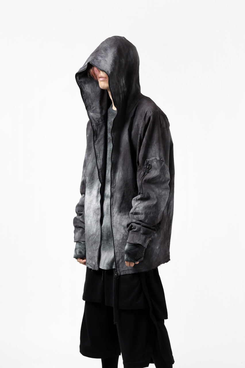 画像をギャラリービューアに読み込む, thomkrom HOODIE ZIP JACKET BACK POCKET DETAIL / DYEING WOVEN ELASTIC (MARBLE T109)