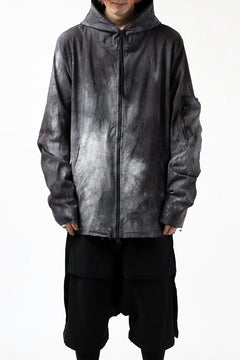 画像をギャラリービューアに読み込む, thomkrom HOODIE ZIP JACKET BACK POCKET DETAIL / DYEING WOVEN ELASTIC (MARBLE T109)