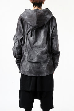 画像をギャラリービューアに読み込む, thomkrom HOODIE ZIP JACKET BACK POCKET DETAIL / DYEING WOVEN ELASTIC (MARBLE T109)