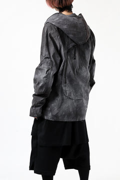 画像をギャラリービューアに読み込む, thomkrom HOODIE ZIP JACKET BACK POCKET DETAIL / DYEING WOVEN ELASTIC (MARBLE T109)