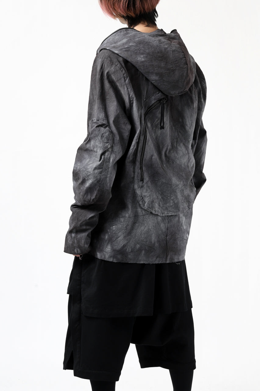 画像をギャラリービューアに読み込む, thomkrom HOODIE ZIP JACKET BACK POCKET DETAIL / DYEING WOVEN ELASTIC (MARBLE T109)