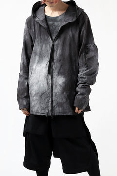 画像をギャラリービューアに読み込む, thomkrom HOODIE ZIP JACKET BACK POCKET DETAIL / DYEING WOVEN ELASTIC (MARBLE T109)